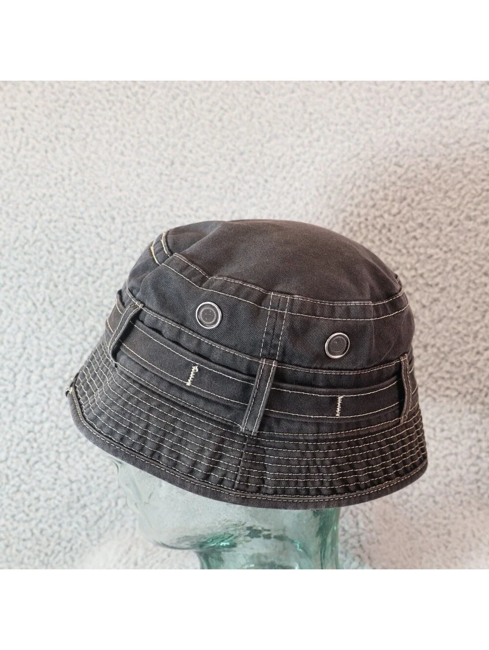 Polo Jeans Youth Bucket Hat Black Denim Belt Utility Gorp